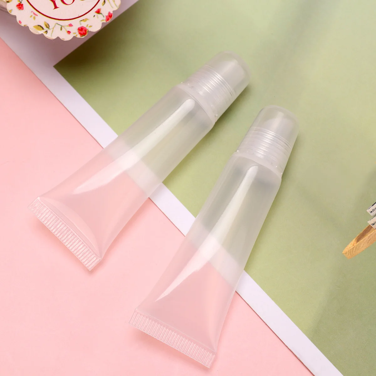 50 قطعة 10 مللي أنابيب بلسم الشفاه الفارغة إعادة الملء المحمولة للعصر حاويات ماكياج ل ملمع الشفاه كريم غسول الجسم السفر #6