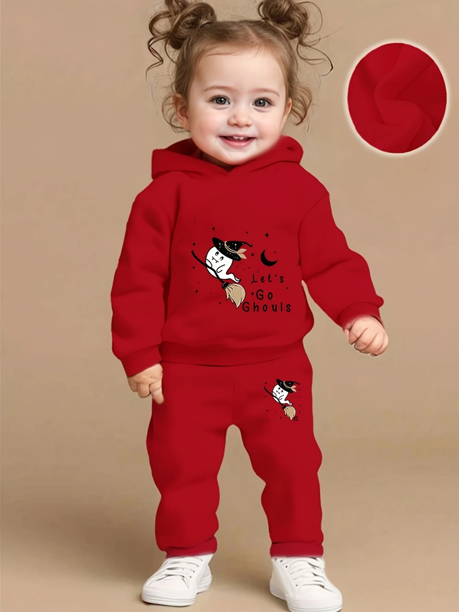 Christmas Pattern Fleece Baby Outfit Set - Newborn Baby Fashion Casual Sports Pants And Hoodie Gift Set