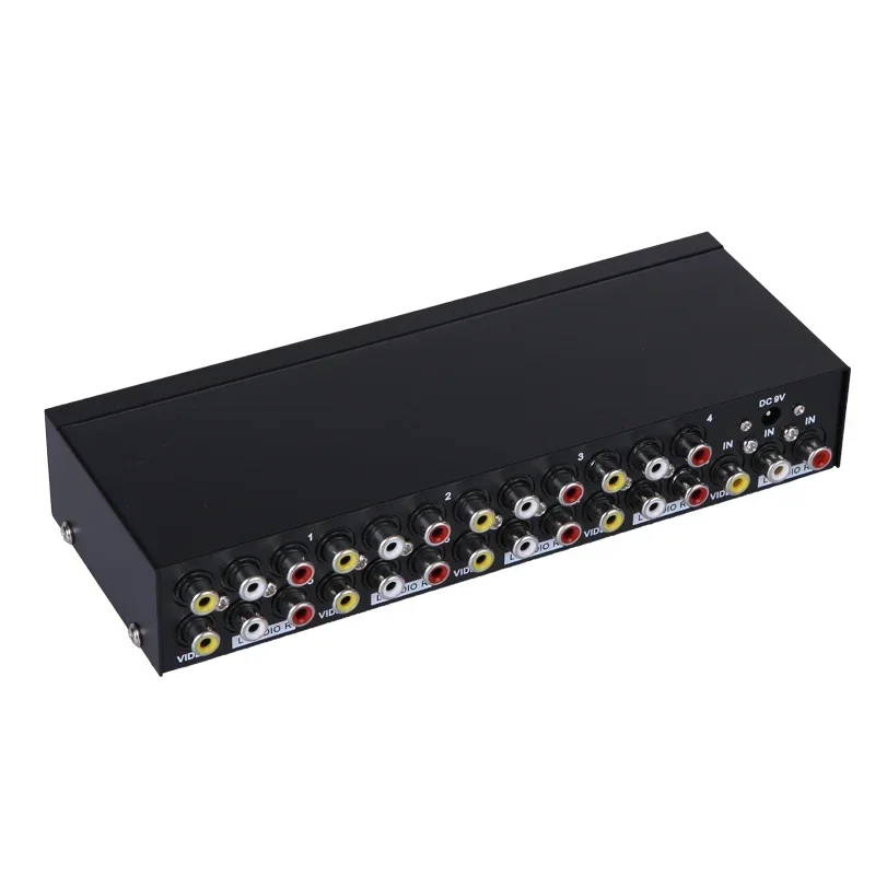AV Splitter 1x8 1 in 8 Out RCA Audio Video Splitter Vs 8x1 AV Switcher for Wii PS2 Xbox TV Box DVD Player Speaker Amplifier TV view 4
