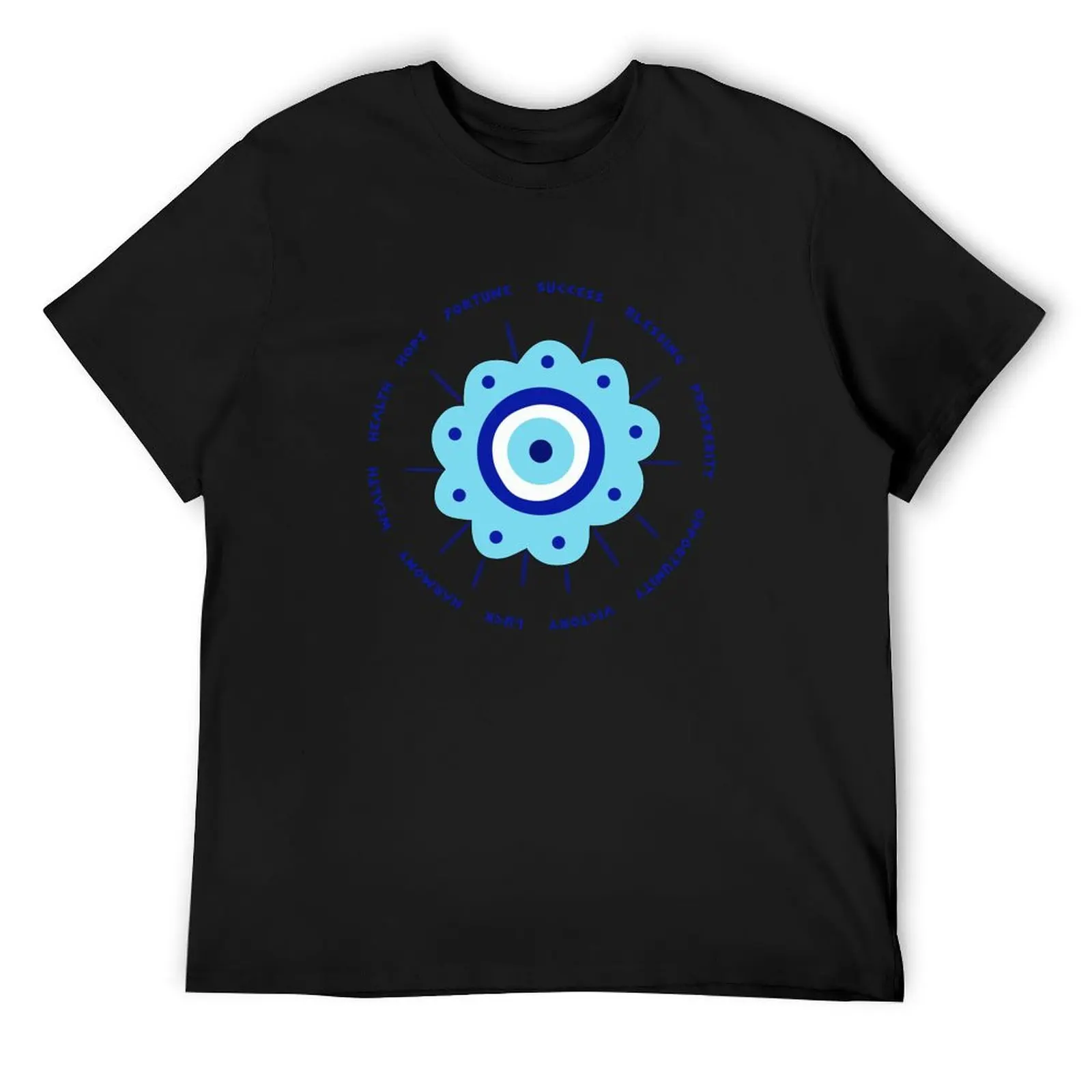 

Greek Eye flower amulet with positive message. T-Shirt heavyweights animal prinfor boys cute tops mens designer t shirt