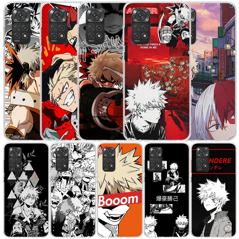 My Hero Bakugou Katsuki Phone Case For Xiaomi Redmi Note 13 12S 12 11S 11 11T 11E Pro Plus 10S 10 9S 9 8T 8 7 + Soft TPU Back Co