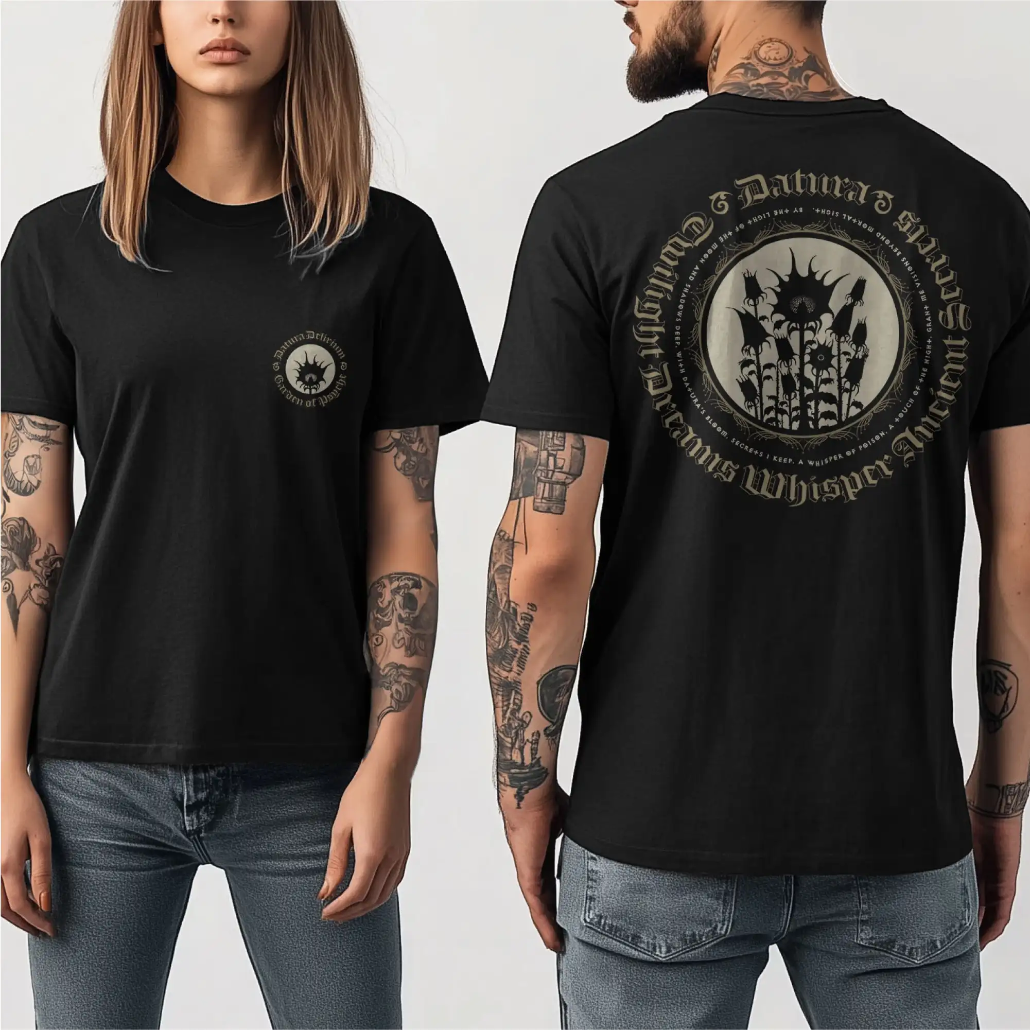 2026 Datura Delirium, Punkrabbits Oversized Streetwear Graphic T-Shirt for Rebels & Dreamers