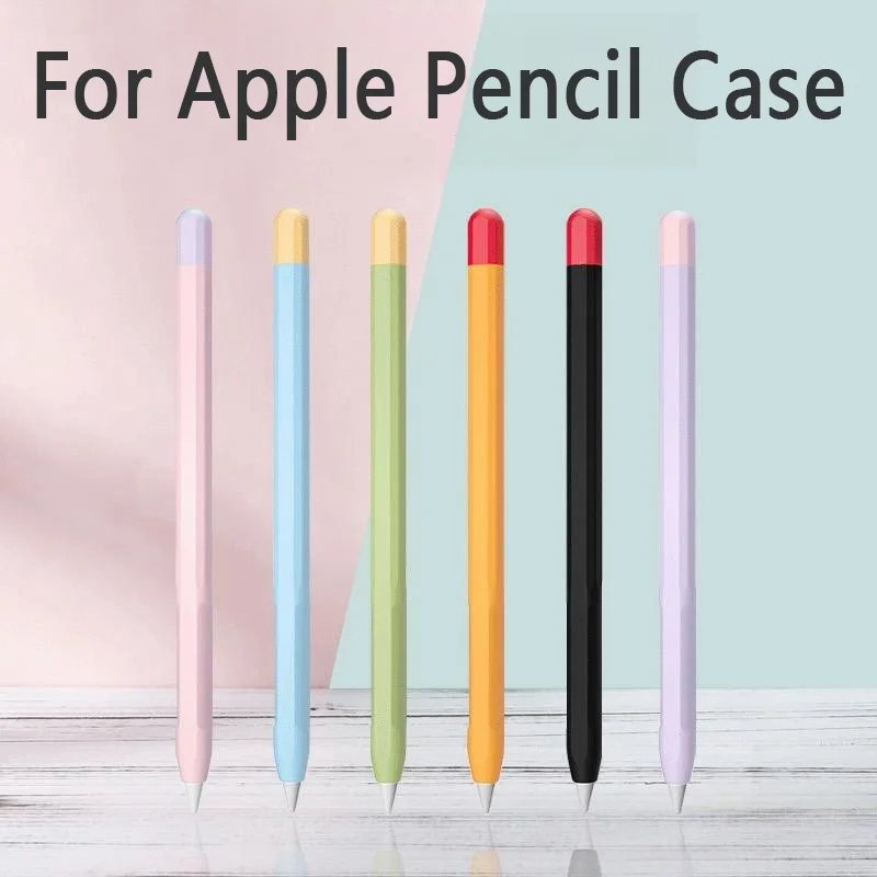 

For Apple Pencil 1 2 Stylus Pen Cover Silicone Case Color Matching Protective Shell Non-slip Anti-fall Cases For iPad Pencil 2 1