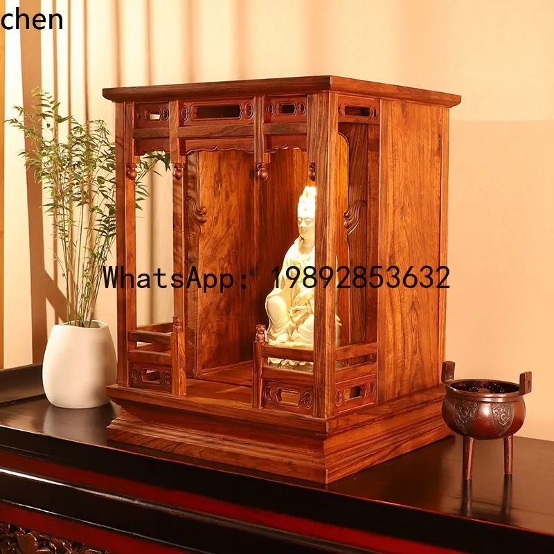 ZZ 27 solid wood buddhist niche cabinet  incense case god slot buddhist temple offering table guanyin god of wealth offering
