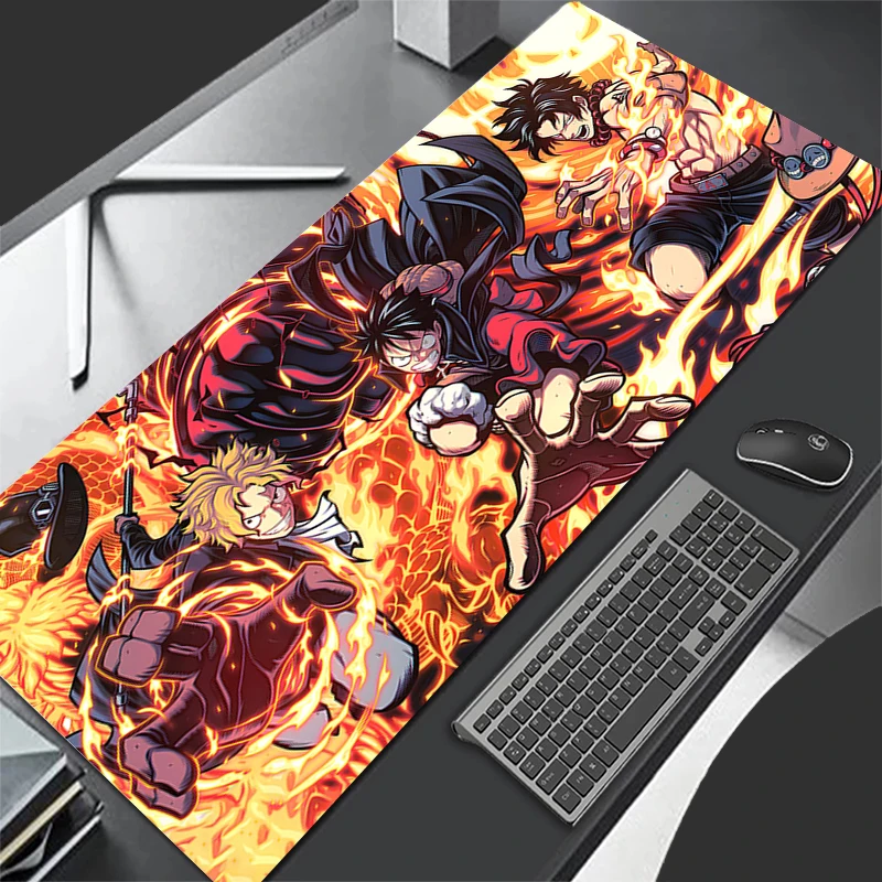 Japan Cool Anime Podkładka pod mysz PC Biała szafka dla graczy Dywanik na klawiaturę Laptop O-one P-piece L-Luffy 5-biegowa podkładka pod mysz XL