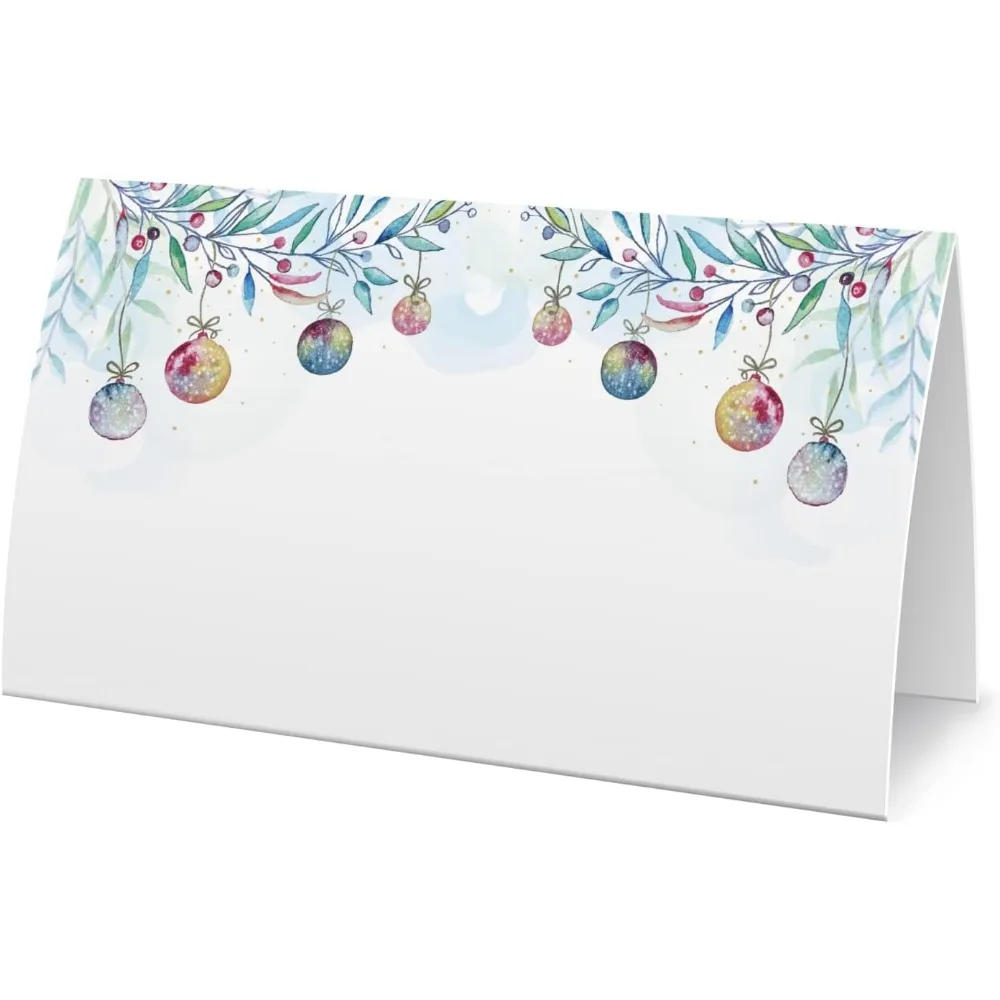 

Christmas Food Tent Labels(25 pack) - Place Cards for Christmas, Table Place Cards - Perfect for Christmas Place Cards, Banquet