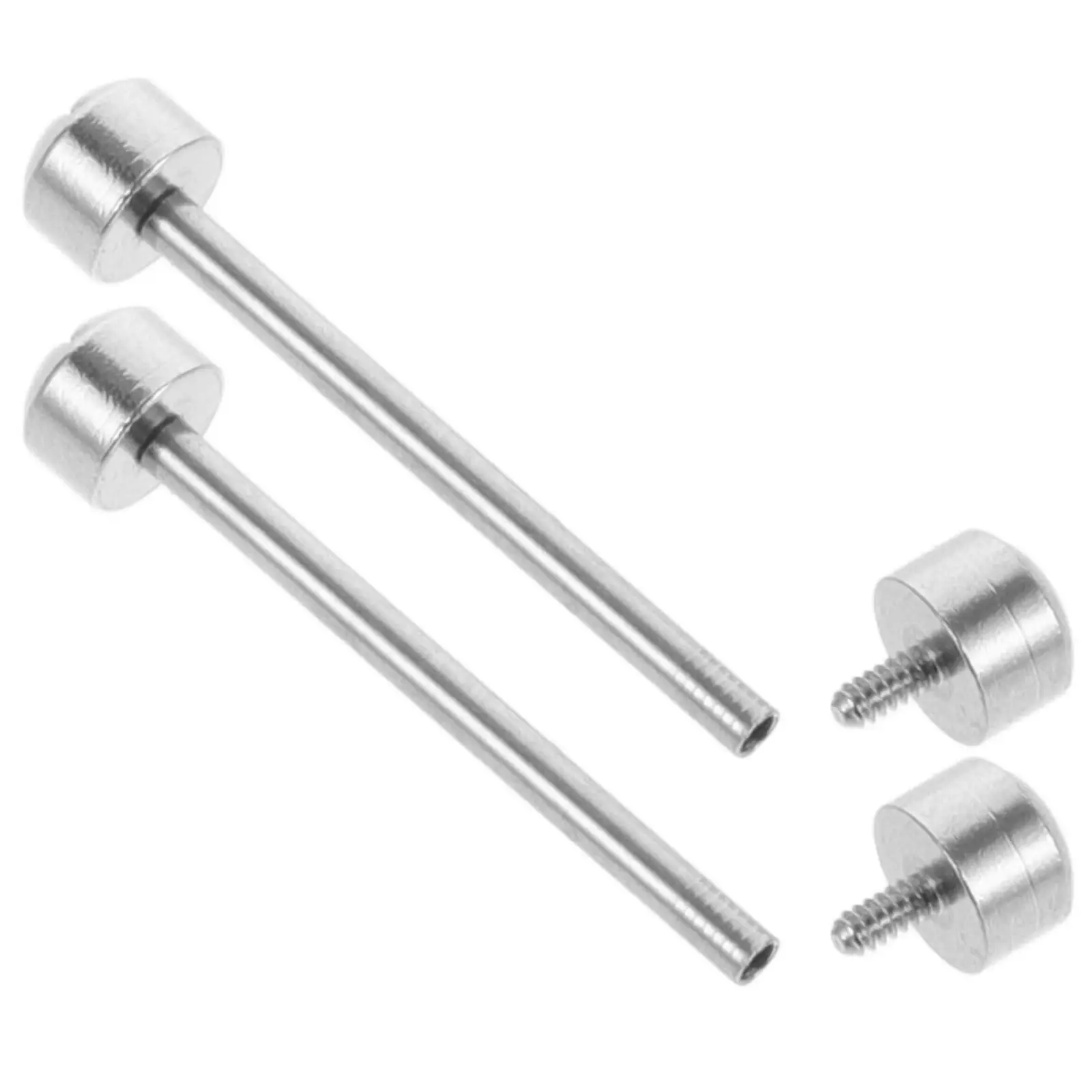 2Pcs Watch Strap Link Rod Screw-in Repair Tools Connect Rod Tube for Watchmaker 16Mm Inner Diameter Long-Lasting Steel Color