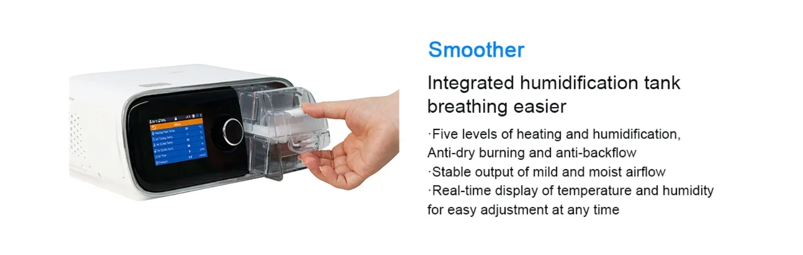 Resoxy 20AH Auto CPAP APAP household Sleep Therapy Machine With Sleeping Mask Heated Hose&Humidifier Portable Travel for Sleep