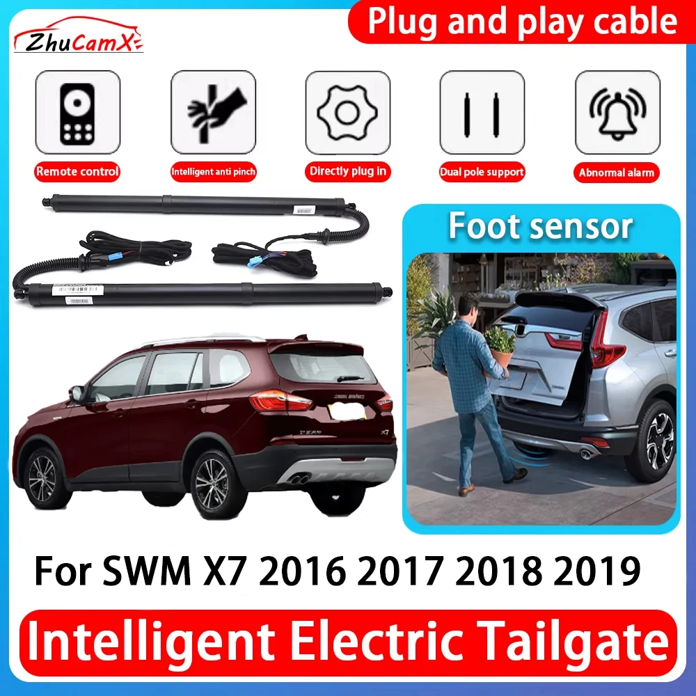 ZhuCamX For SWM X7 2016 2017 2018 2019 Car Power Trunk Electric Suction Tailgate Intelligent Tail Gate Lift Strut