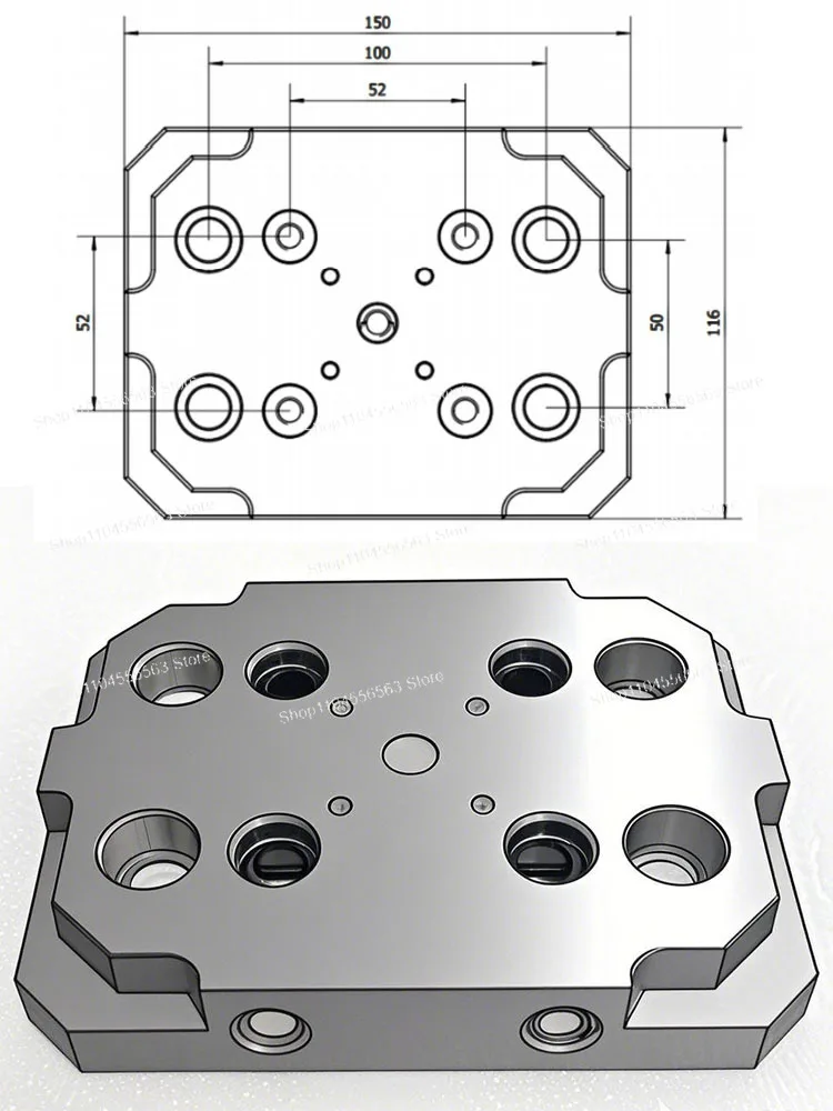 Zero point quick change board has strong stability