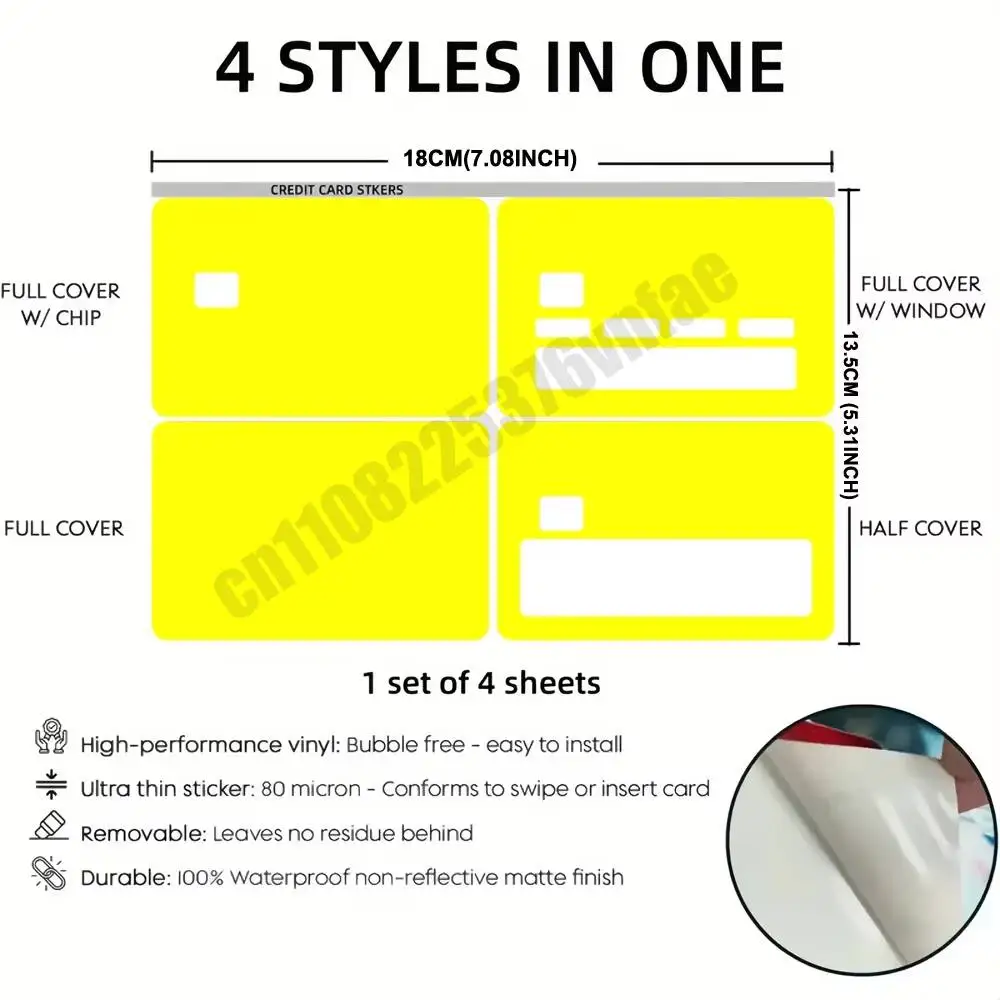 For I-Idia Shroud L-Leona Kingscholar Credit Bank Sticker Film Waterproof Protect Access Card Full Cover Skin ID