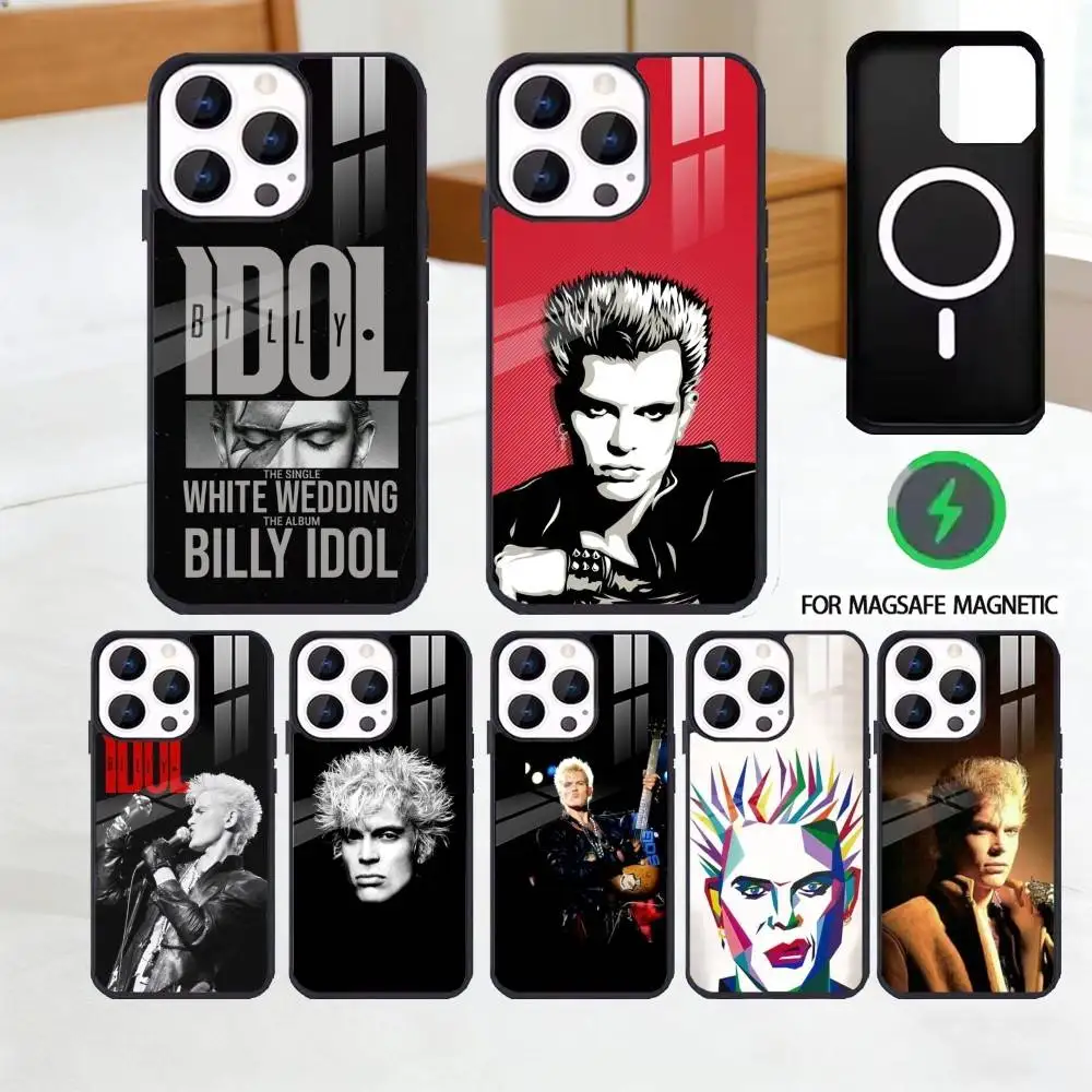 

Знаменитый чехол для телефона B-Billy Idol для iPhone 17,16,15,14,13,12, Plus, Pro, Max для магнитной беспроводной зарядки Magsafe