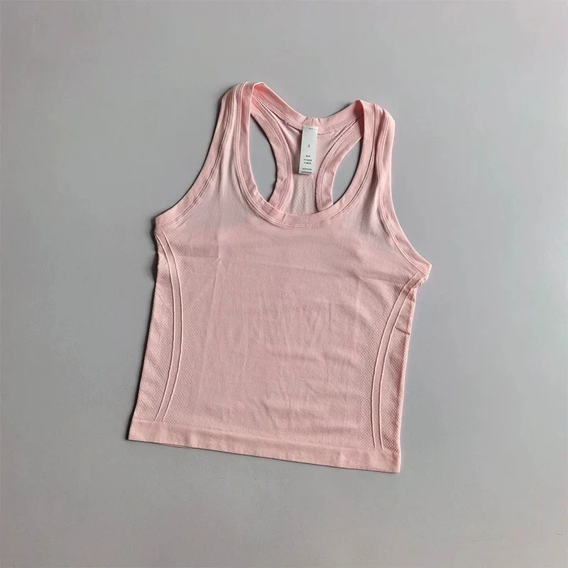 Sportliche Damen-Yoga-Top mit Racerback, schnelltrocknend, einlagig, schmal geschnitten, elastisch, Fitness-Oberteil, ohne integrierten BH, ideal für Pilates-Training. – Detail 9
