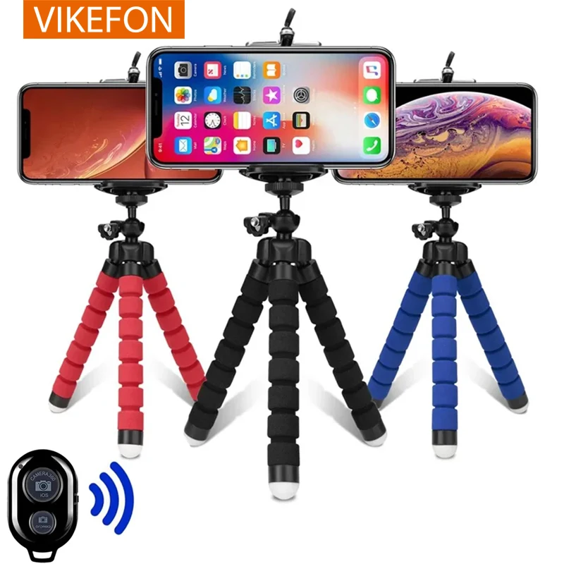 VIKEFON ptopus Mini Universal Photography Phone Tripod Tripods Tripod Phone Camera Holder Clip Smartphone Monopod Tripe Stand