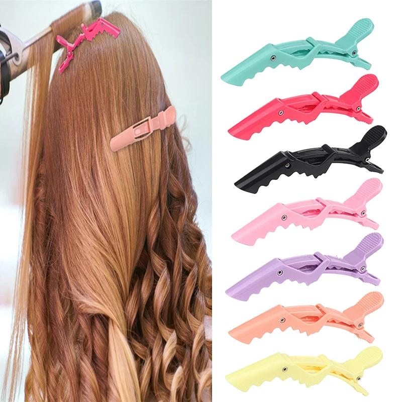 

6Pcs Plastic Alligator Hair Clip, Hairdressing Clamps, Hair Claw, Professional Barber, Salon Styling Hairpins, Hair Accessories