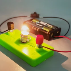 Circuito de lámpara eléctrica para niños, juguete de ciencia, Gadget de tecnología, ensamblaje de física, rompecabezas 3D, Juguetes Educativos de aprendizaje para niños