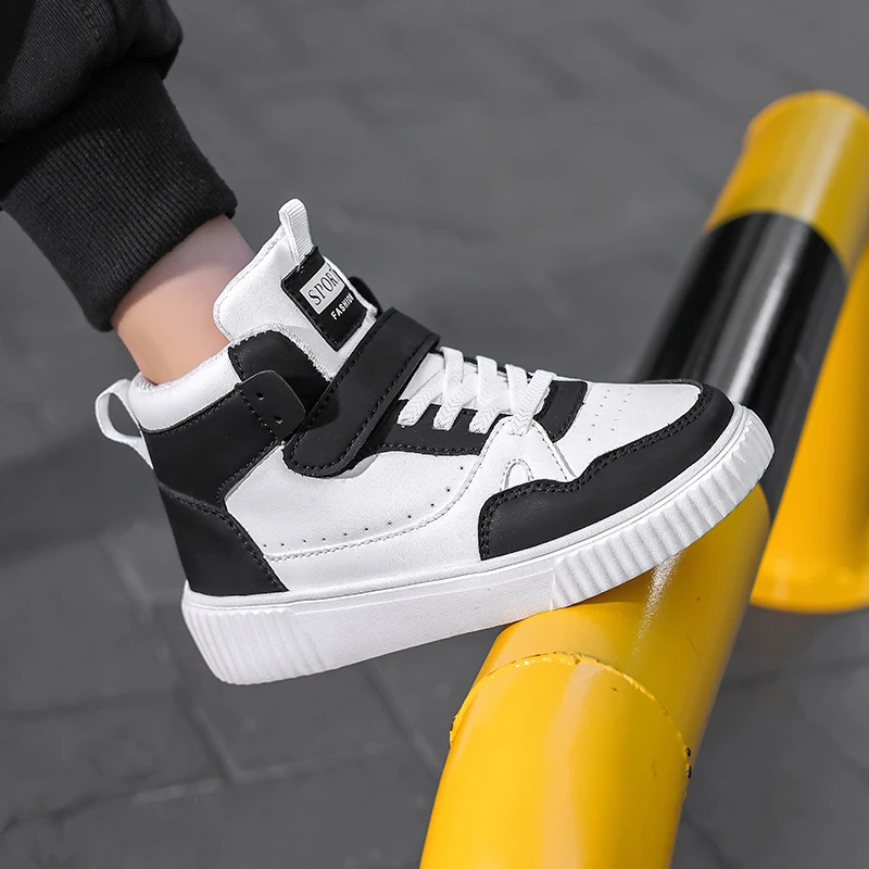 Kids Leather High Tops 6