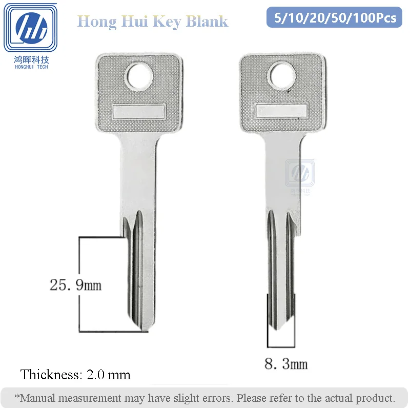 

5-100Pcs/lot Long Neck Brass Uncut Hotel Key Blank 25.9mm for Guest Room Door Lock Lodging Household Locksmith Replace Hardware