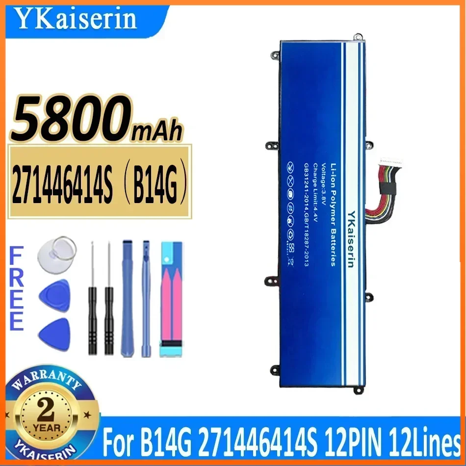 

Запасная батарея ykaisсеребрин 5800 мач для B14G 271446414S 12 контактов 12 строк памяти гарантия 2 года + код отслеживания
