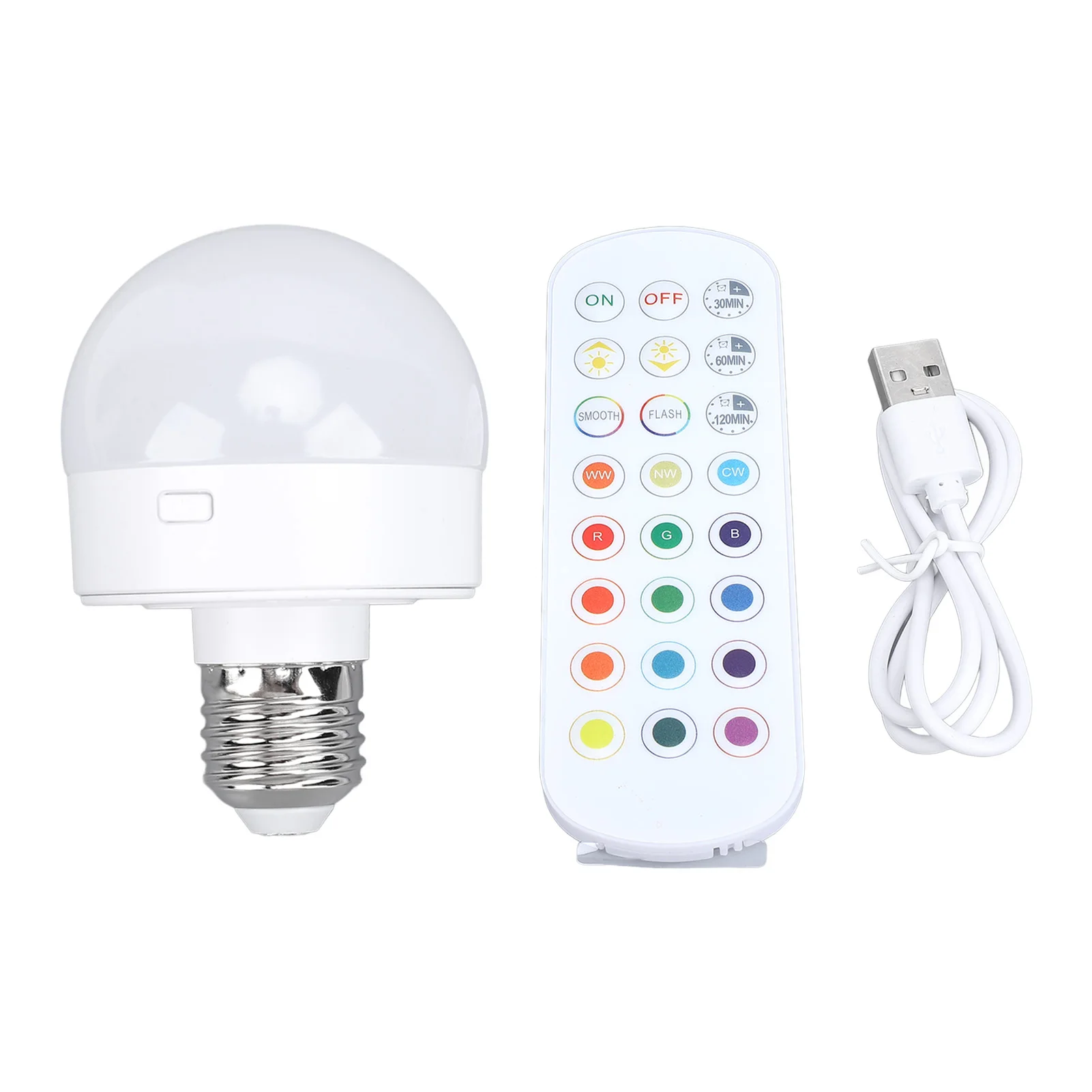 

Лампочка E26 на батарейках, долговечная, магнитная, RGB, безопасная для глаз, энергоэффективная, с таймером, диммируемая, для спальни