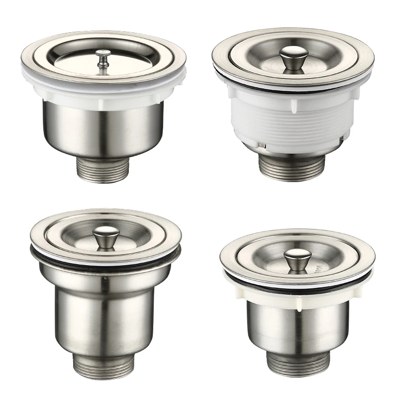 2Pcs 110mm 140mm Stainless Steel Kitchen Sink Drain Strainer Basket