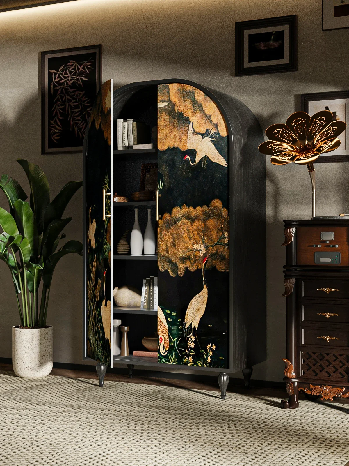 

Household bedroom closet living room solid wood decoration