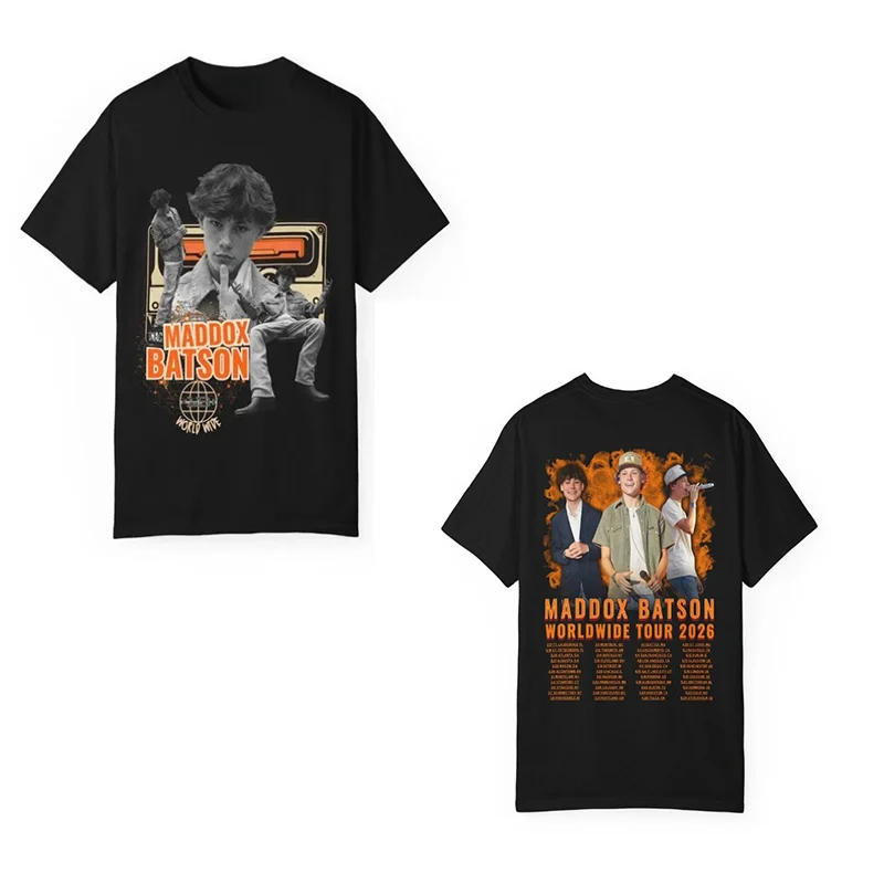 Maddox Batson Merch 2026 Unisex T-shirt Men Short Sleeve Tops fashion Tee Clothes Causal Y2K Tops