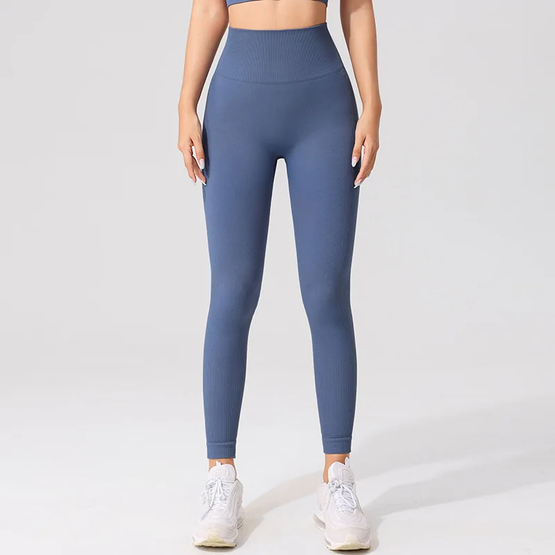 Women's Yoga Clothing Pants No Embarrassment Line Sports Fitness Pants Clothing Skinny Peach Lift Hip High Waist Nude Yoga Pants