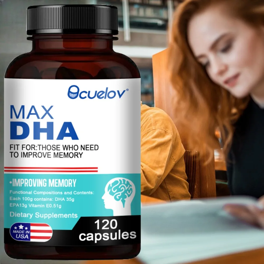 Fish Oil Capsules Rich in DHA Improve Bad Mood Relieve Stress Strengthen Brain Improve Intelligence