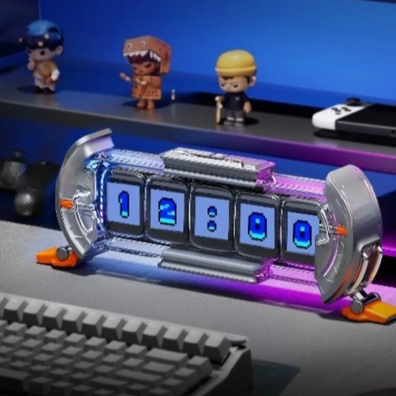 

Dot sound door of time any screen glow tube clock e-sports desktop ornament