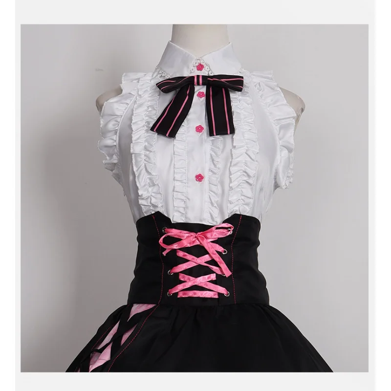 أنيمي مشروع Sekai المرحلة الملونة! أزياء تنكرية 2025 فتاة جديدة معطف وردي حلو تنورة ربطة عنق جوارب عيد الميلاد لوليتا ميكو موحدة