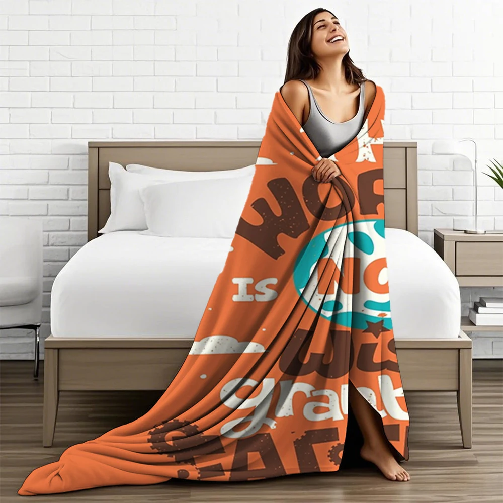 Cobertor de lã O mundo não é um desejo Granting Factory para quarto Capa de edredão moderna e simples, respirável, não desbota, resistente