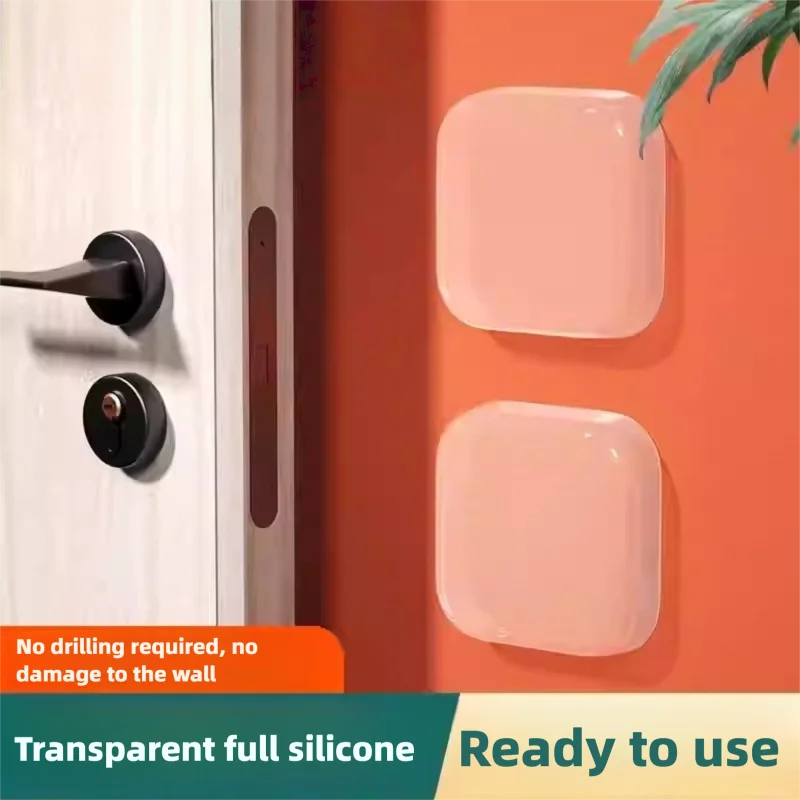3 Piece Transparent Handle Collision Pad Wall Sticker Waterproof Noise-Proof Shockproof Adhesive Home Protective Pad