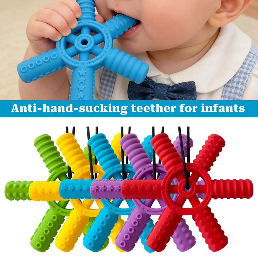 

1 шт. силиконовый прорезыватель без БФА, мультяшный сенсорный жевательный кулон-подвеска, орально-моторная жевательная игрушка, терапевтические инструменты для детей