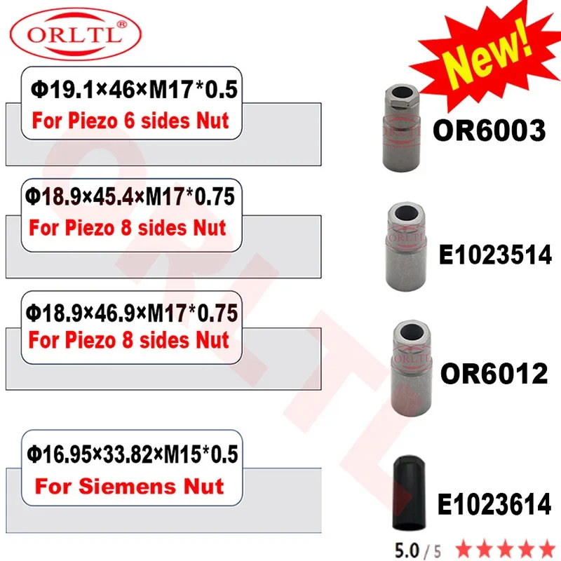 ORLTL 6sides 8 sides for BOSCH Piezo Siemens Common Rail Injection Nozzle Cap Auto Fuel Pump Injector Nozzle Cup Nut