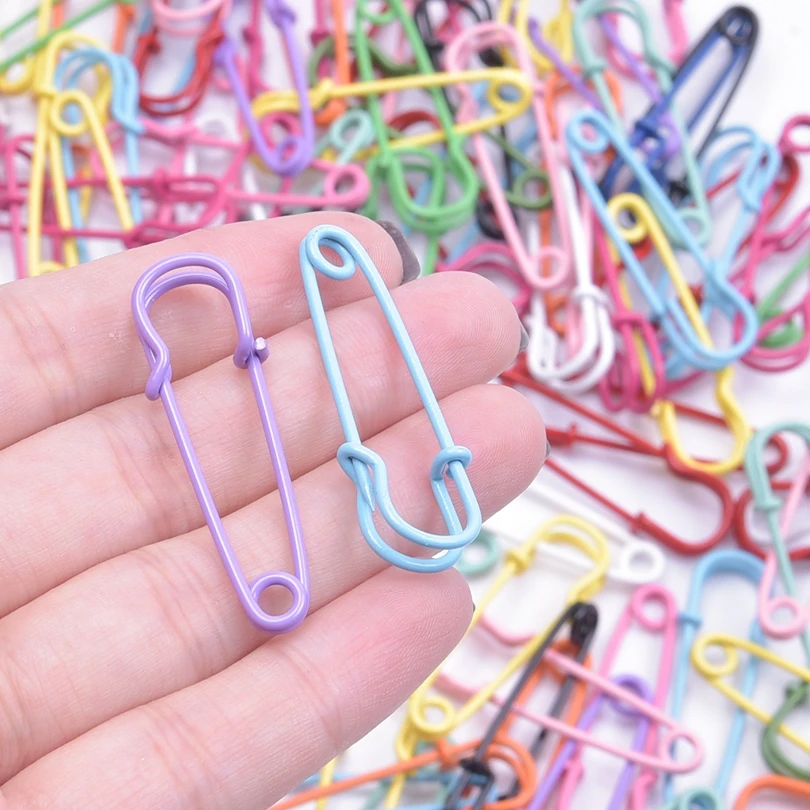 10-30pcs Large Safety Pins 40mm Colorful Clothes Pins Spring Lock Sewing Pins Fasteners For DIY Crafts Knitting Jewelry Making