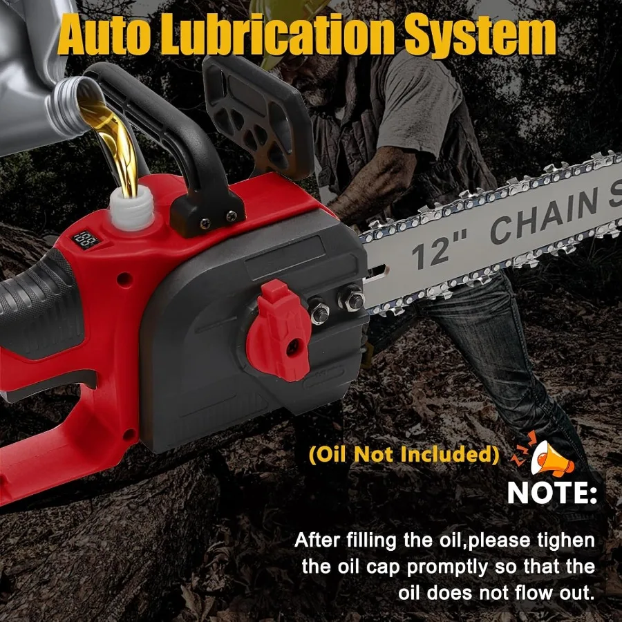 M18 18V 배터리와 호환되는 무선 전기톱, 효율적인 목재 절단, 나무 가지치기 및 캠핑용, 교체용 배터리 2개 포함