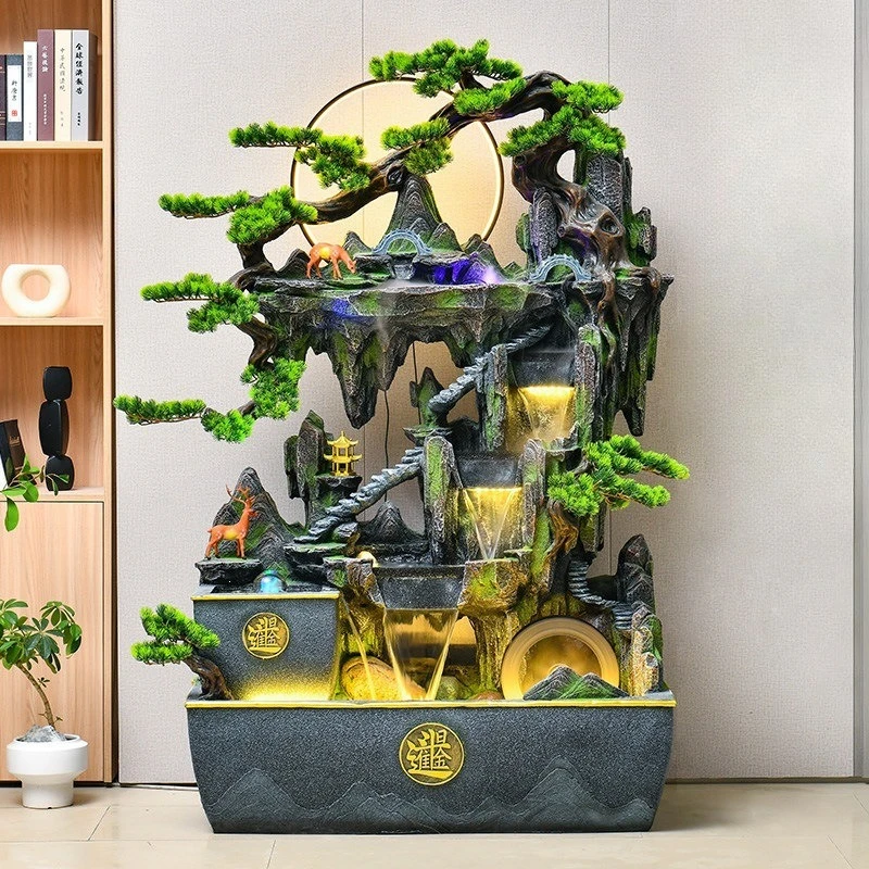 Rockery flowing water fountain circulating water landscaping fish tank office living room ornament