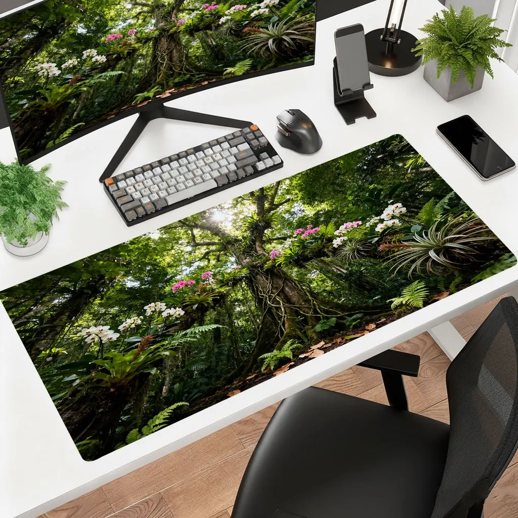 Forest Vine Iron Decor Multi Size Mouse Pad 2mm Thick Washable Non Slip Rubber Desk Mat for Gaming Laptop Office