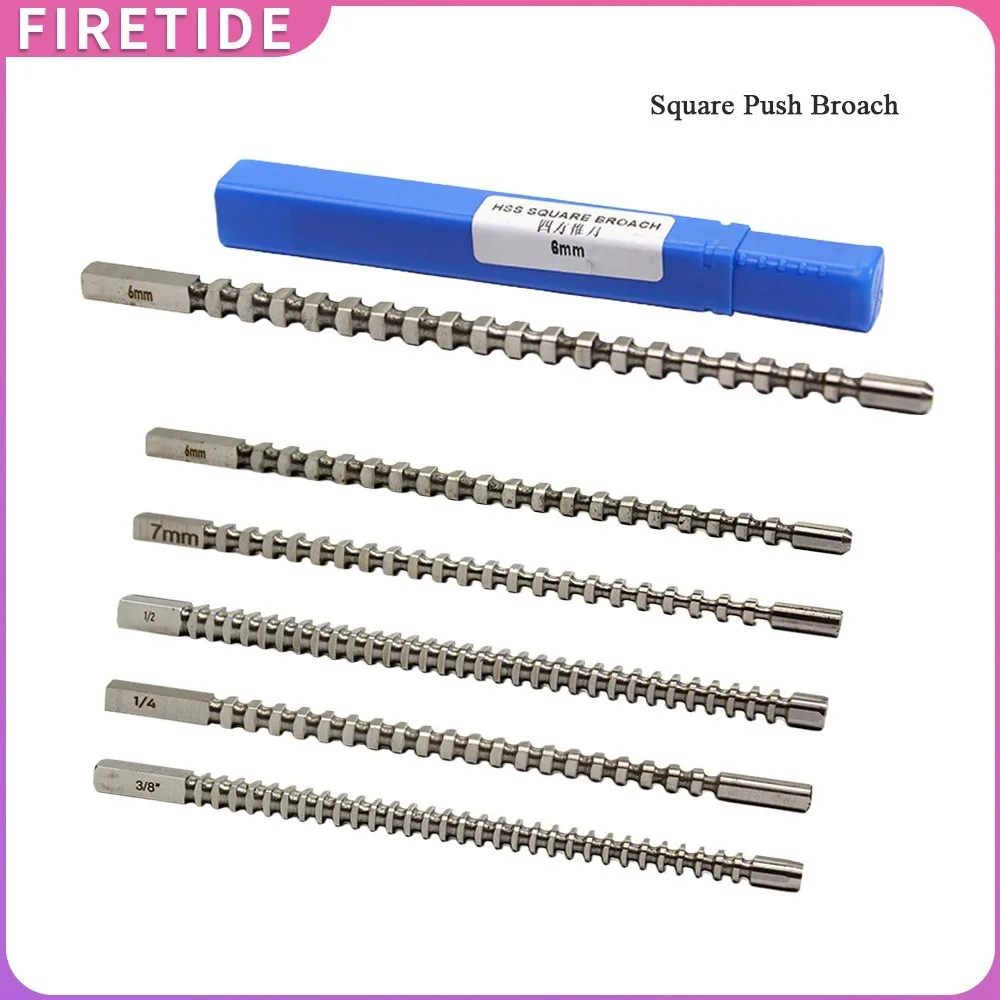 Square Push Broach, Small Diameter Compound Broach, M2 HSS Internal Broach Tool,  Metric