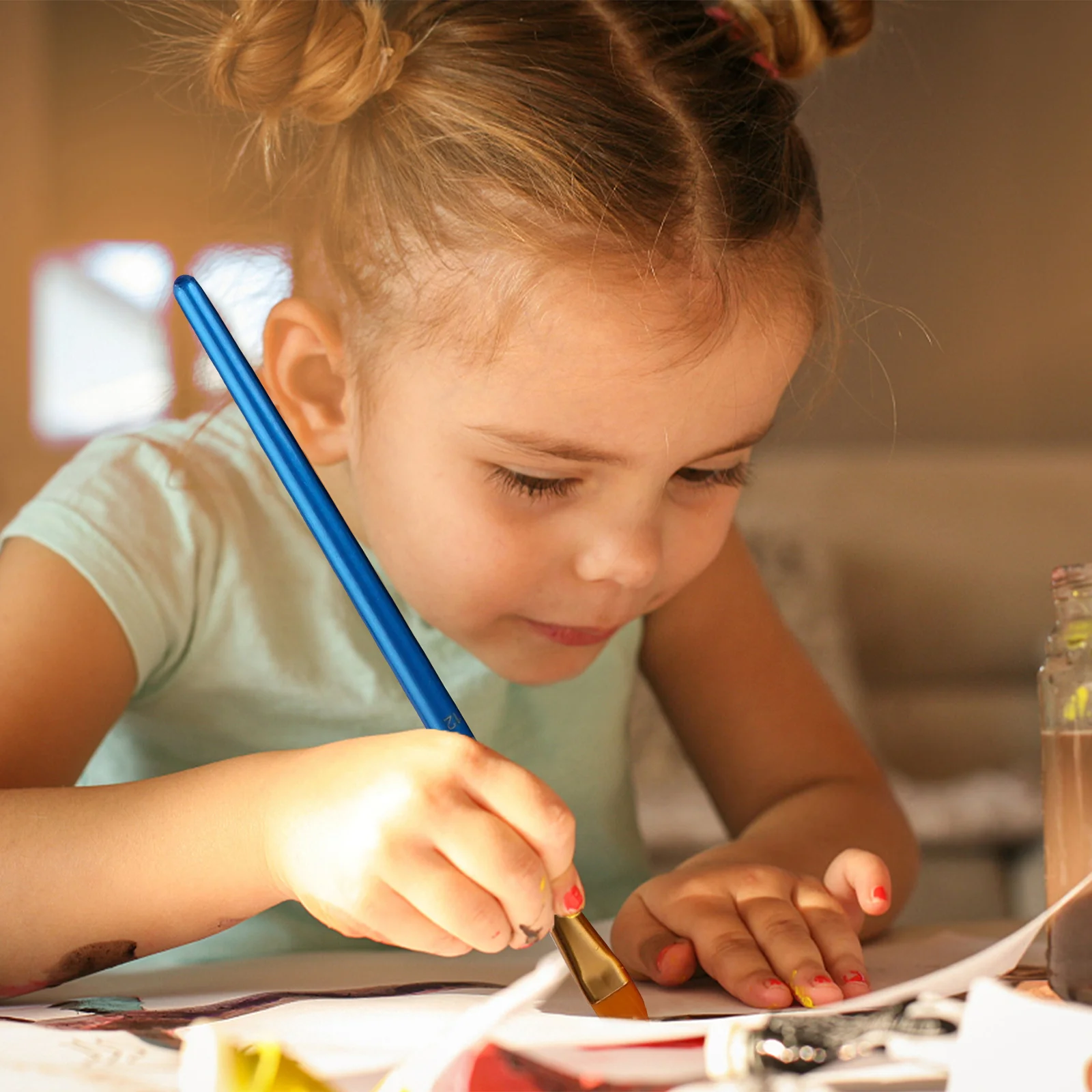 

1Set Watercolor Art Painting Set Durable Paintbrush Palette for Beginners Amateurs Professionals Comfortable Hard Straight