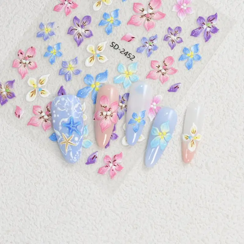 Наклейка-для-дизайна-ногтей-5d-красочные-лепестки-лилий-рельефные-разноцветные-объемные-лепестки-цветов-с-тиснением-текстуры-яркий-цветочный-маникюр