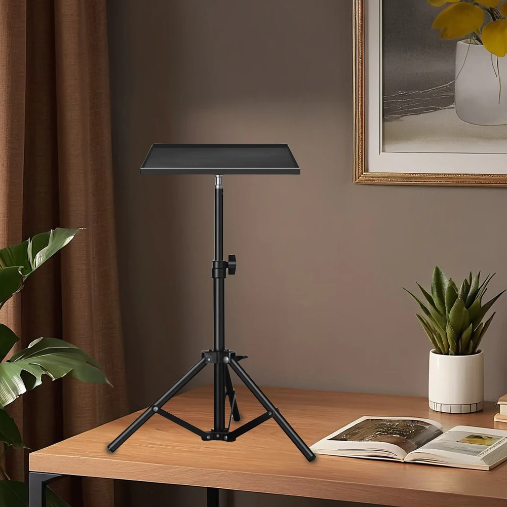 Universal Laptop Projector Tripod Stand 1/4inch Thread DJ Equipment Holder Height Adjustable Floor Projector Stand for Equipment