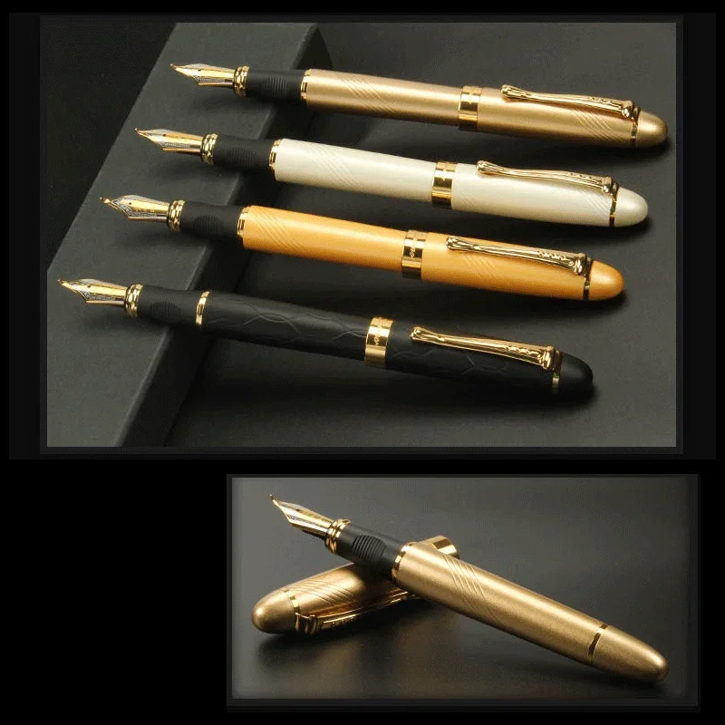 Jinhao X450 Classics Thick Body 1.0mm Bent Nib Calligraphy Pen High Quality Metal Fountain Pen Luxury Ink Gift Pens for Writing