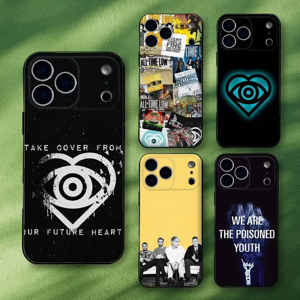 

All Time Low Rock Band Phone Case For iPhone 17,16,15,14,13,12,Pro,Max,Plus,E,SE4,Air,Mini Black Soft Funda