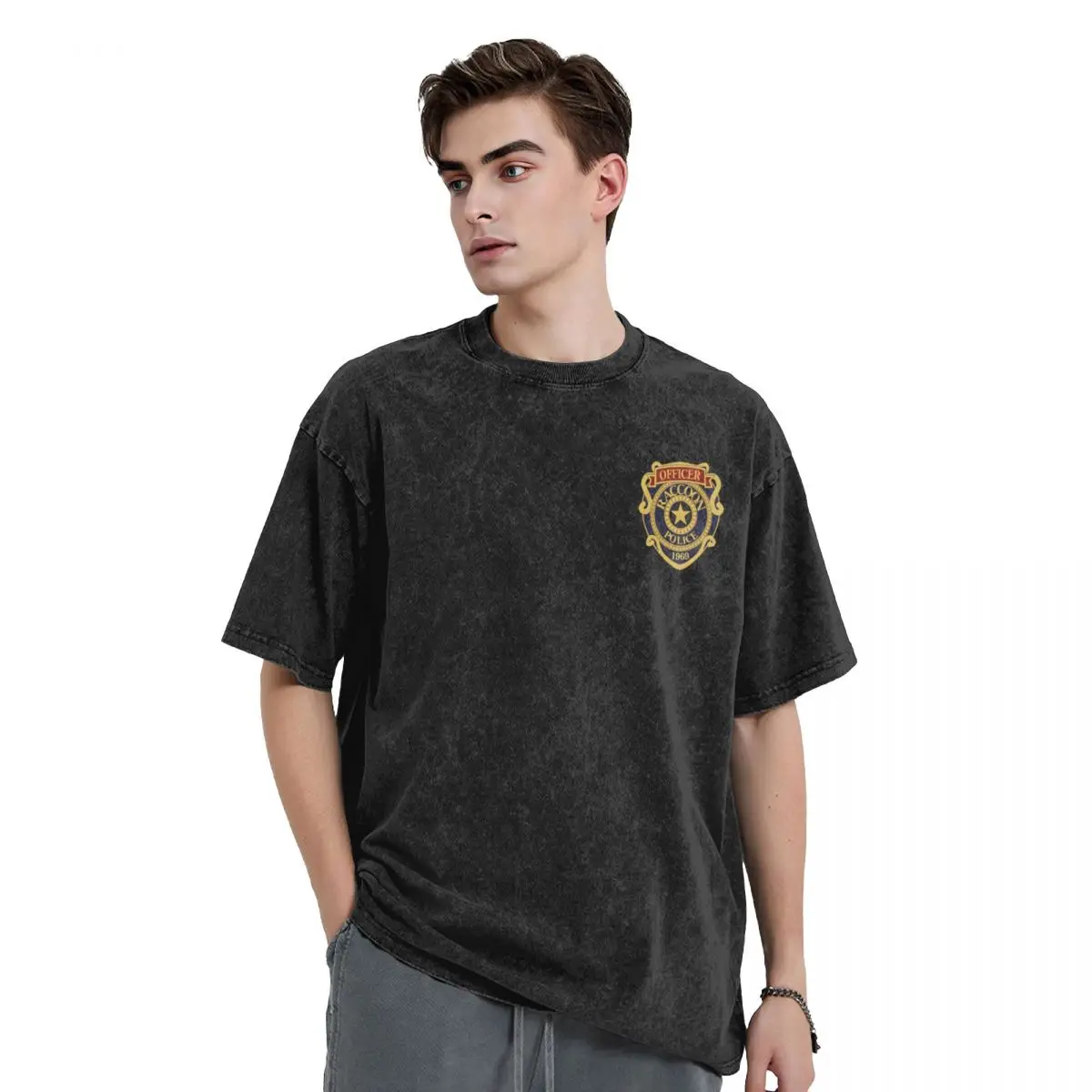 Men RPD Remake Logo T Shirts Residents Evils Tees Summer Streetwear Short Sleeves T Shirt O Neck Hippie Printed Tee Shirt Cheap