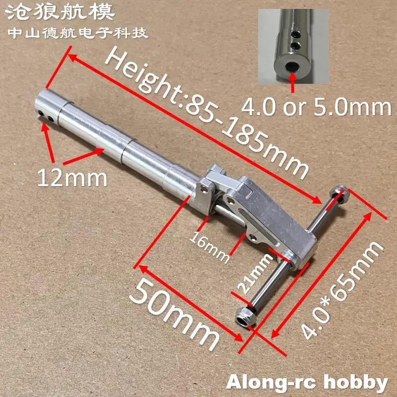 Train d'atterrissage latéral à deux roues D4 ou D5, hauteur 85 95 à 175 185mm, amortissement principal, pour modèle de bricolage de 3 à 6kg, pièces d'avion Jet EDF RC