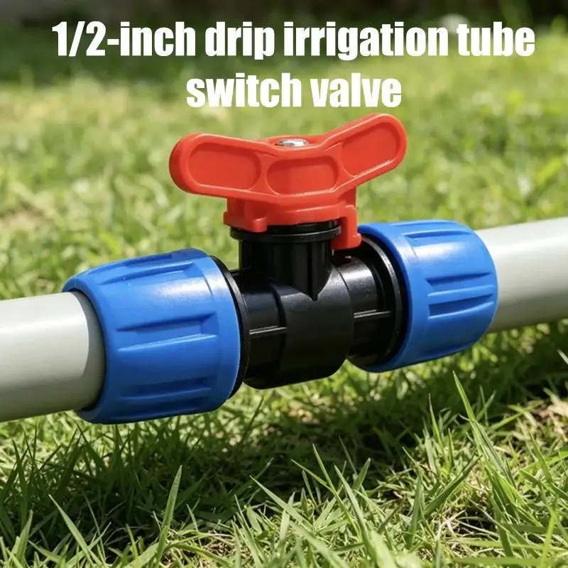 1/2-inch Drip Irrigation Tubing Switch Valve, 16mm Drip Irrigation Stop Valve, Drip Irrigation Accessories, Reusable