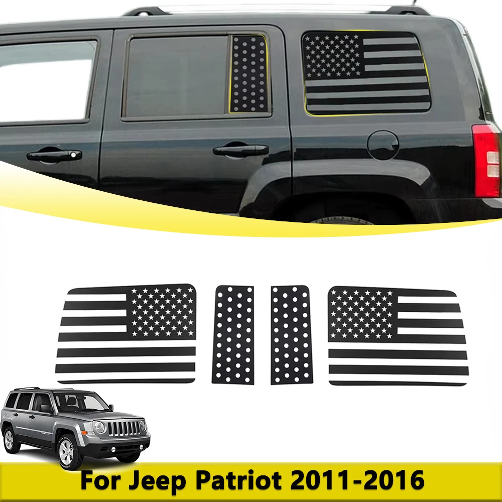 

Наклейка на окно с американским флагом для Jeep Patriot 2011 2012 2013 2014 2015 2016, наклейки на заднее окно, автомобильные наклейки, внешние аксессуары, ПВХ
