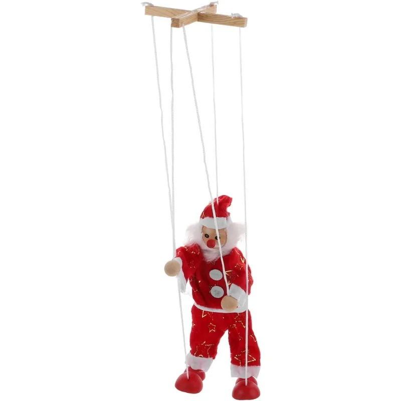 Totority String Weihnachtspuppe Marionette Puppen Clown Weihnachtsmann Spielzeug Weihnachten Vintage Weihnachtsmann Puppenspielzeug Marionette Puppenpuppe